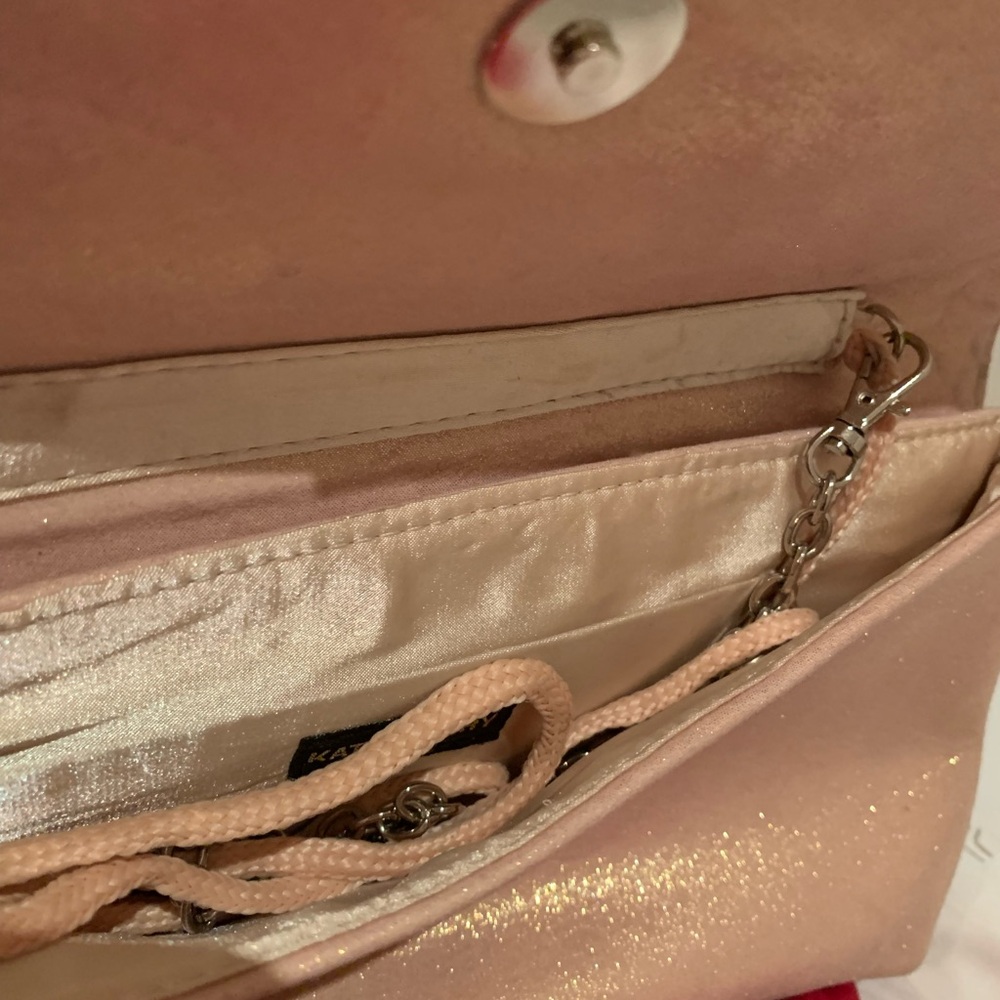 🩷KATE LANDRY PINK BUTTERFLY ENCRUSTED EVENING CLUTCH!NWOT EXCELLENT CONDITION! - Picture 10 of 12